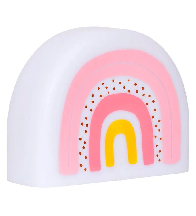A Little Lovely Company Nachtlamp - 21 Cm - Rainbow - Wit/Roze 2 A Little Lovely Company Nachtlamp - 21 Cm - Rainbow - Wit/Roze - Afbeelding 2