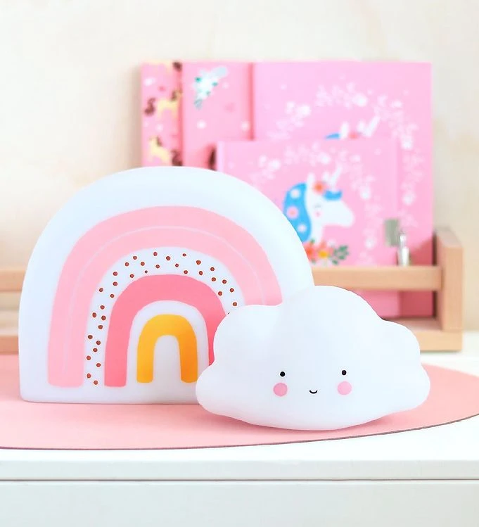 A Little Lovely Company Nachtlamp - 21 Cm - Rainbow - Wit/Roze 3 A Little Lovely Company Nachtlamp - 21 Cm - Rainbow - Wit/Roze - Afbeelding 3