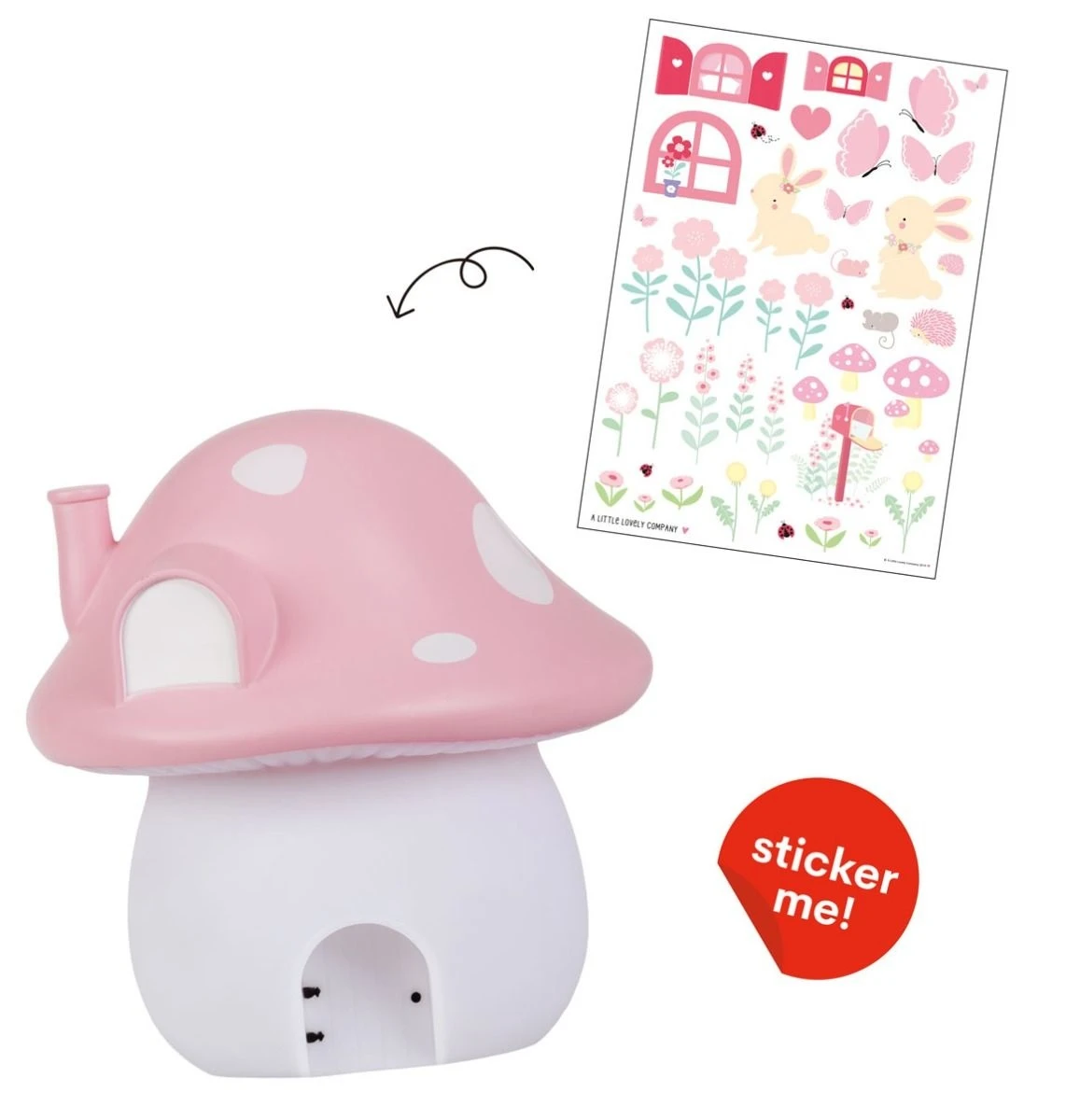 Nachtlamp Paddenstoelhuis - Elfje A Little Lovely Company 3 Nachtlamp Paddenstoelhuis - Elfje A Little Lovely Company - Afbeelding 3