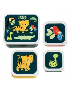 A Little Lovely Company Lunch & Snack Box Set Jungle