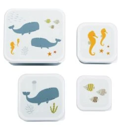 A Little Lovely Company Lunch & Snack Box Set Ocean