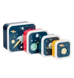 A Little Lovely Company Lunch & Snack Box Set Space 1 A Little Lovely Company Lunch & Snack Box Set Space