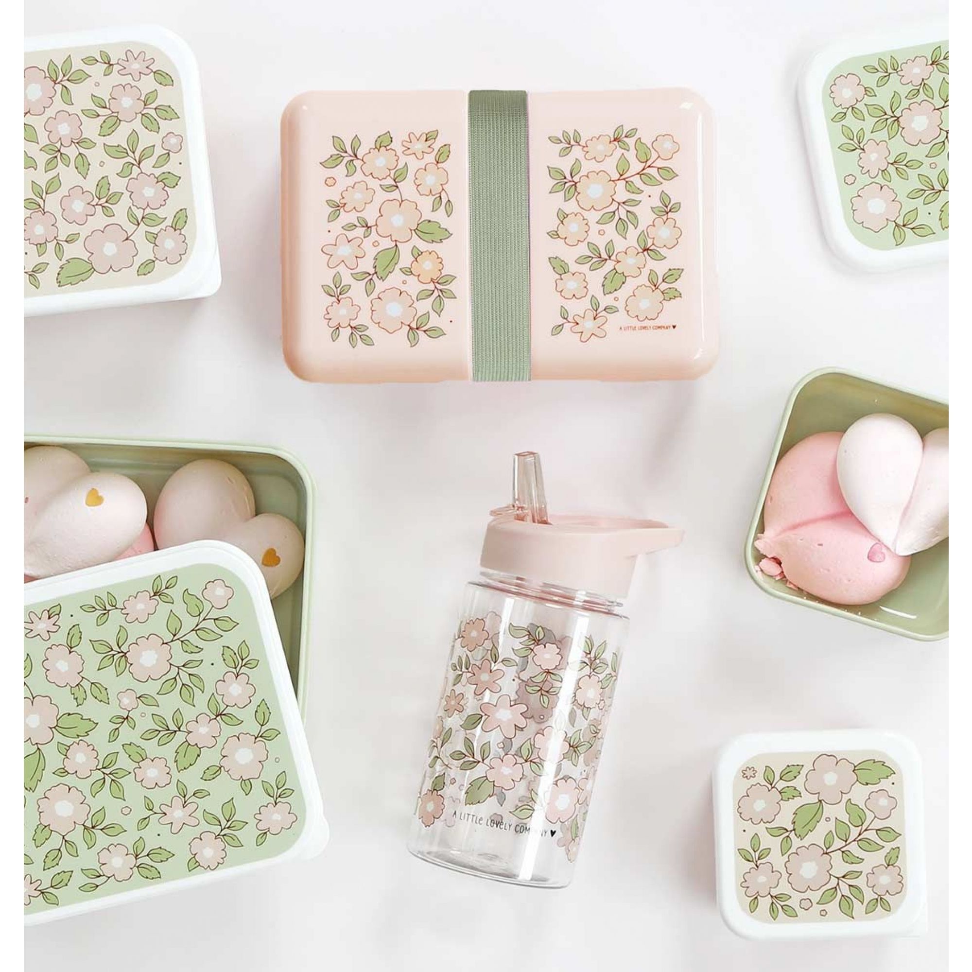 Voorkant -A Little Lovely Company Winkel boite a dejeuner fleurs rose a little lovely company OD