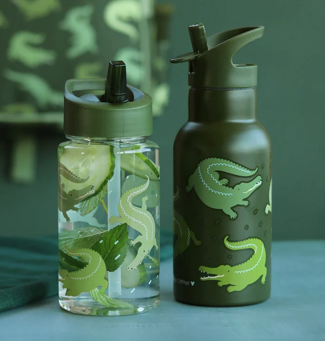 Voorkant -A Little Lovely Company Winkel dbcrgr63 lr 5 drink bottle crocodiles 1